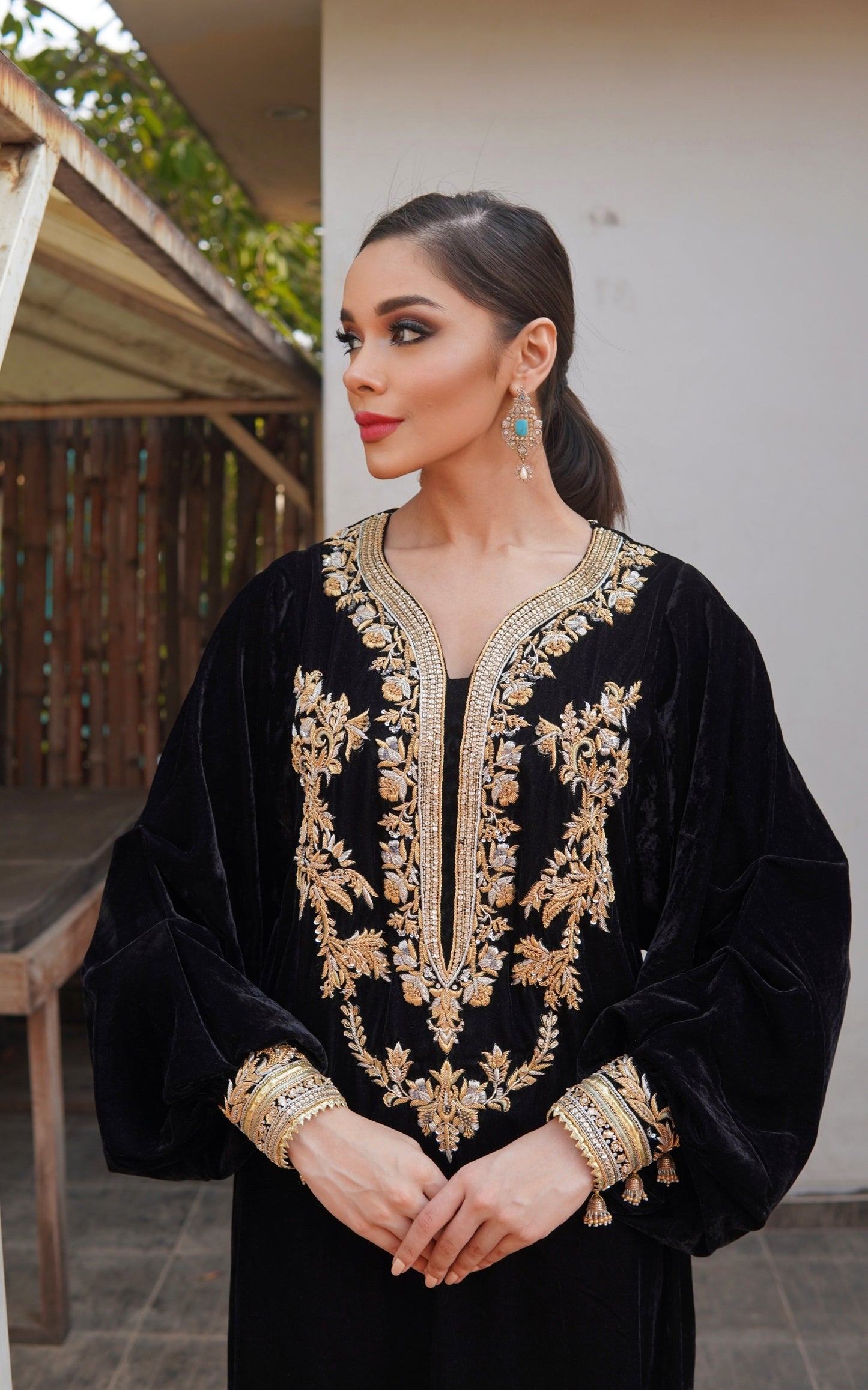 Black Velvet Kaftaan